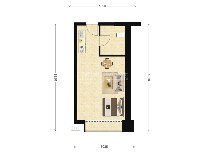 南沙珠江湾--建面 47m²