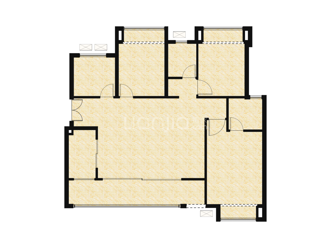 融创合景珑锦学府b5户型户型图(链家网)