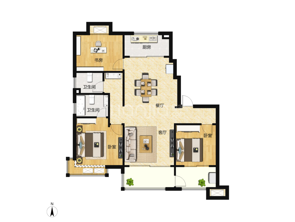 祥泰城户型图(链家网)