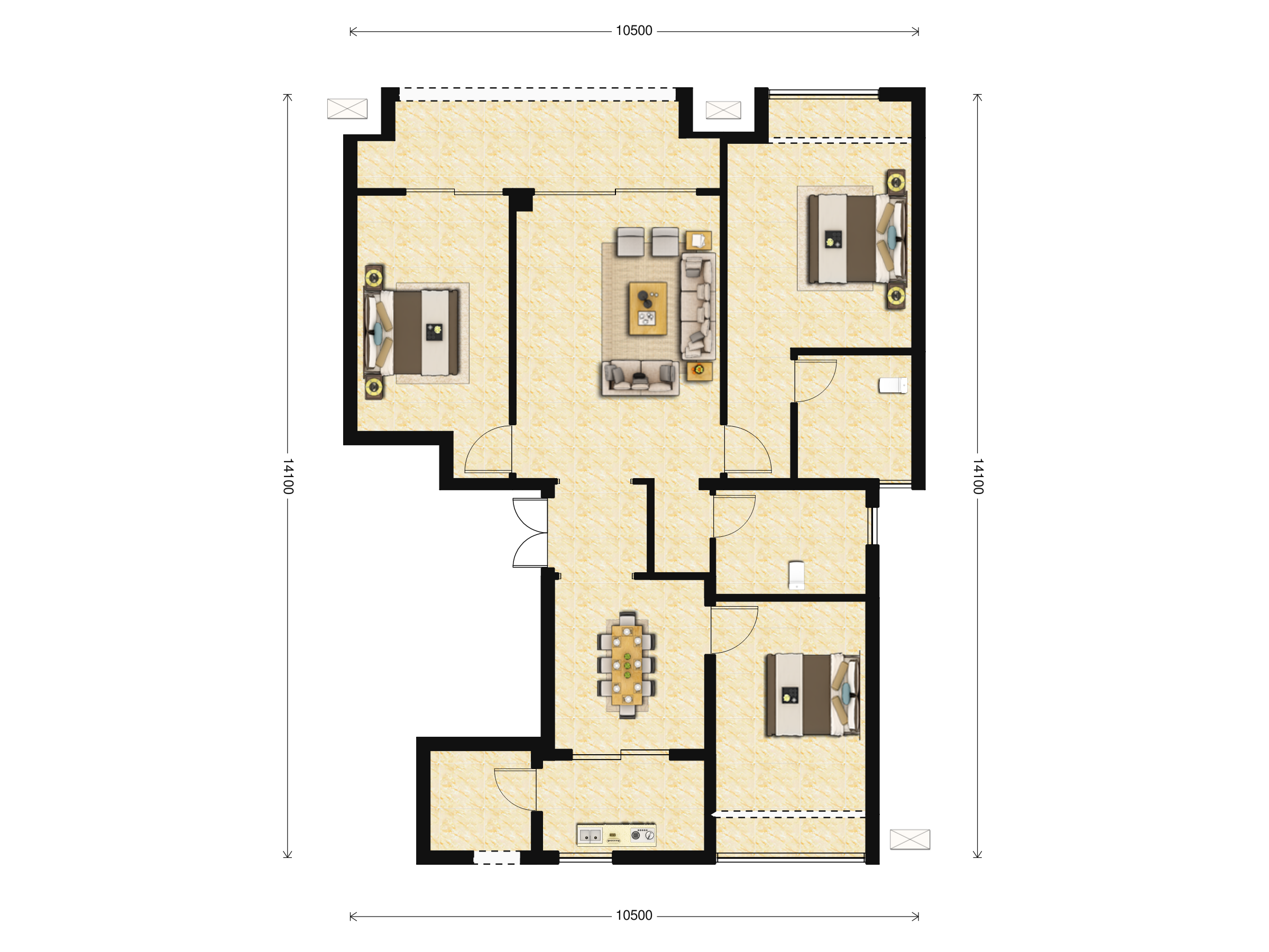 两江曲院风荷户型图