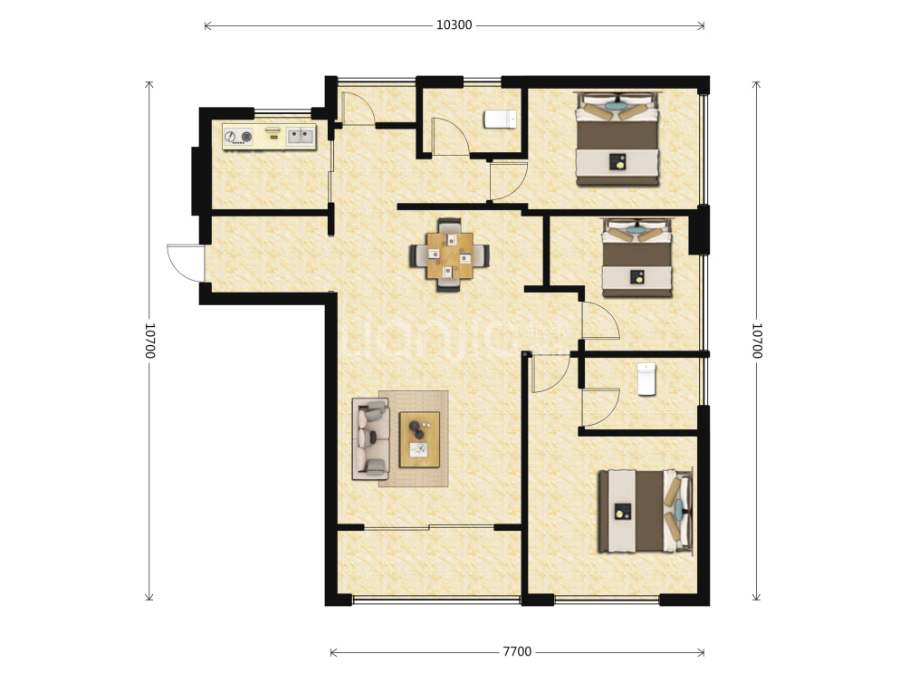 龙光玖钻户型图(链家网)
