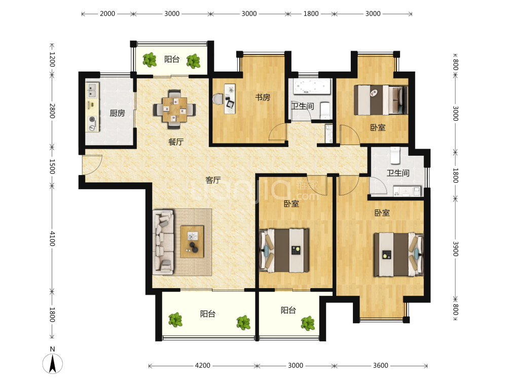 融侨悦府户型图(链家网)
