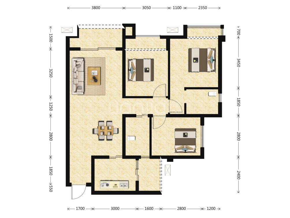 融信澜湾户型图(链家网)