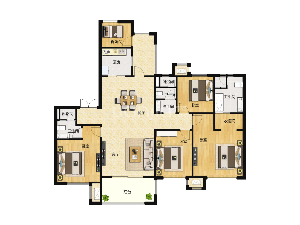 名门紫园户型图(链家网)