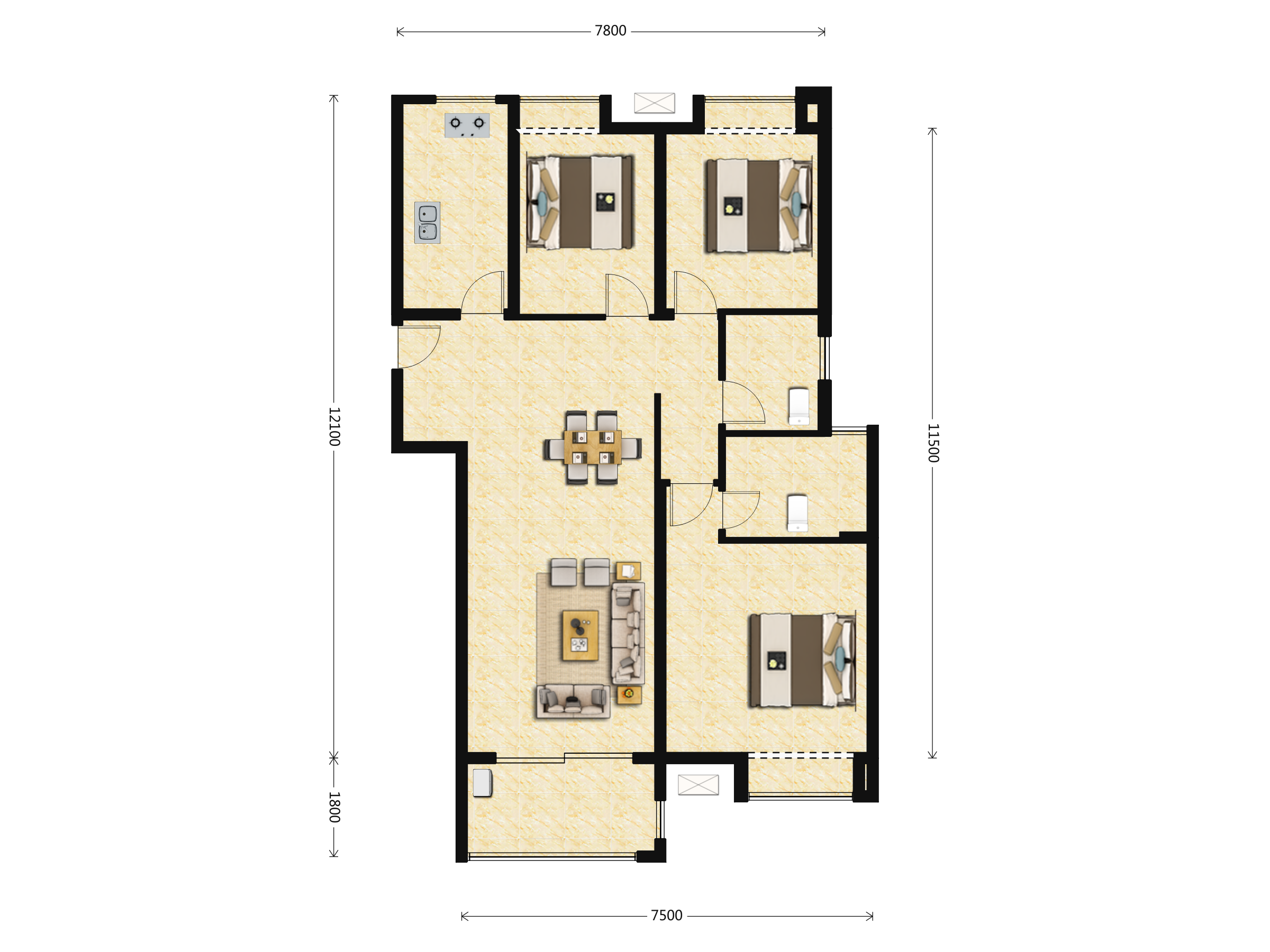 中建铂公馆户型图