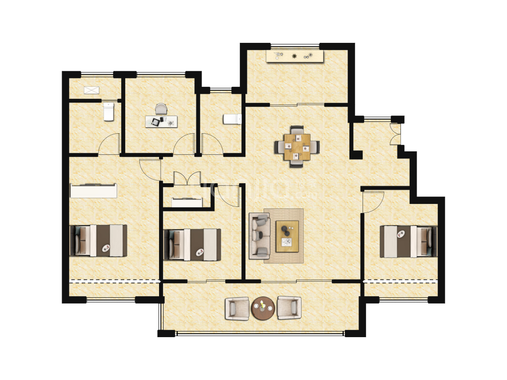 荣安府户型图(链家网)