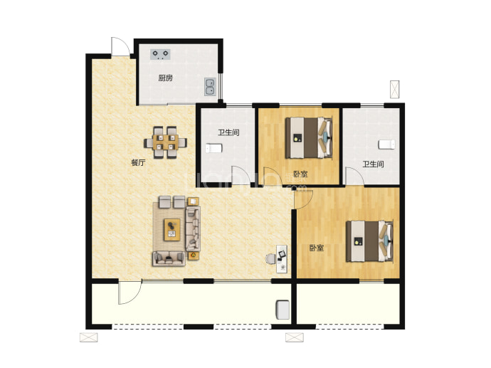 青特小镇--建面 97m²