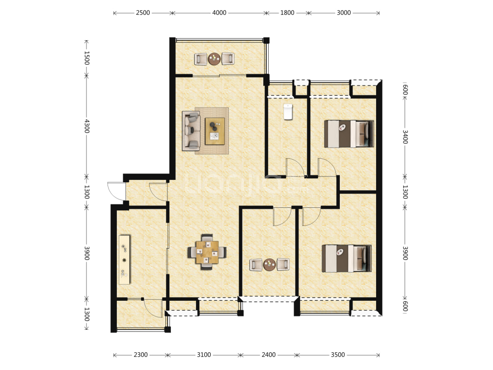 翔龙天地户型图(链家网)