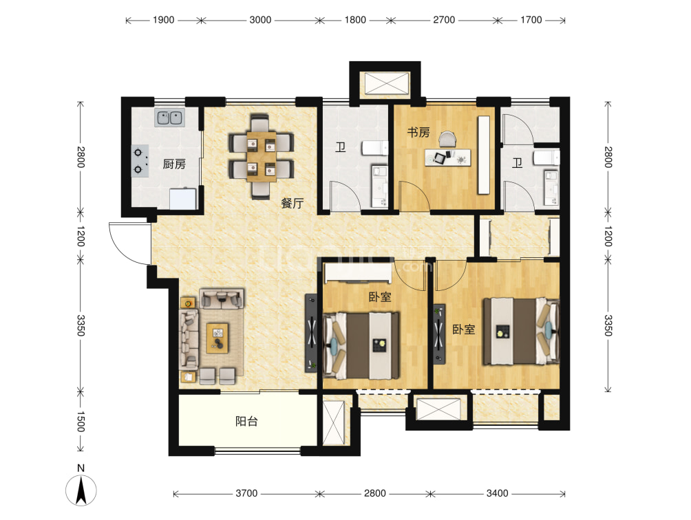 星河国际户型图(链家网)