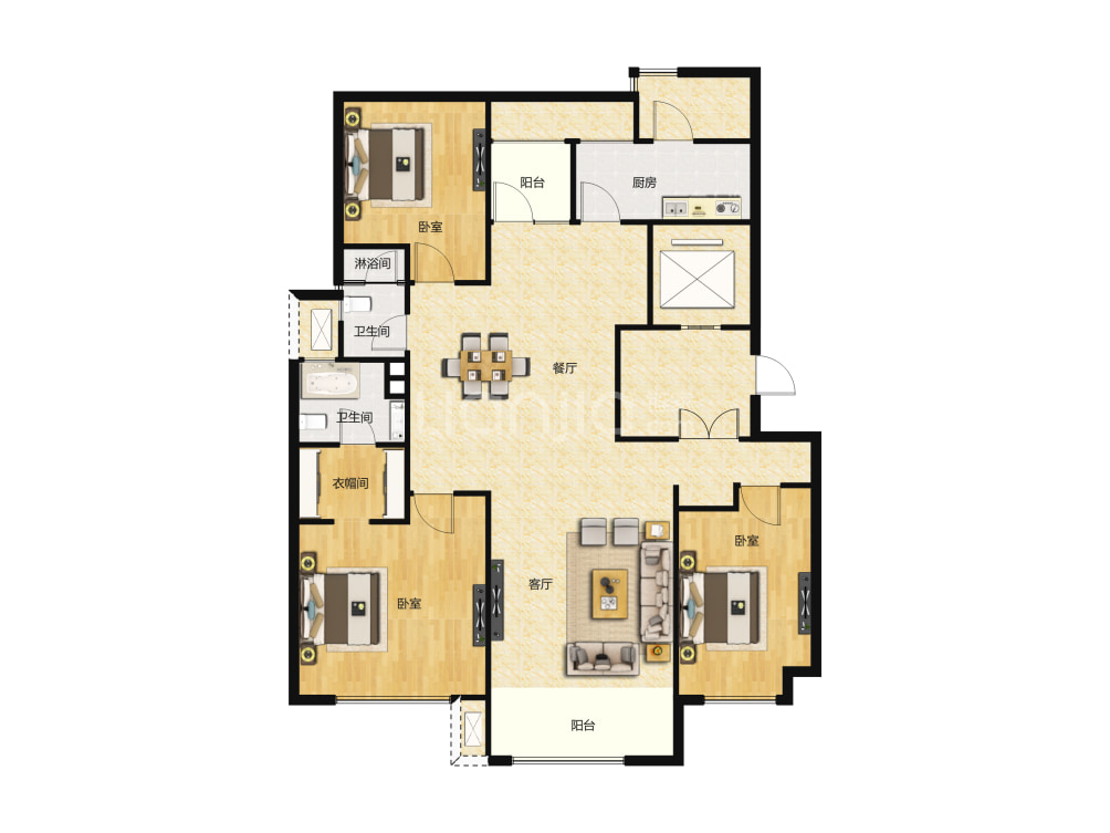 华明星海湾户型图(链家网)