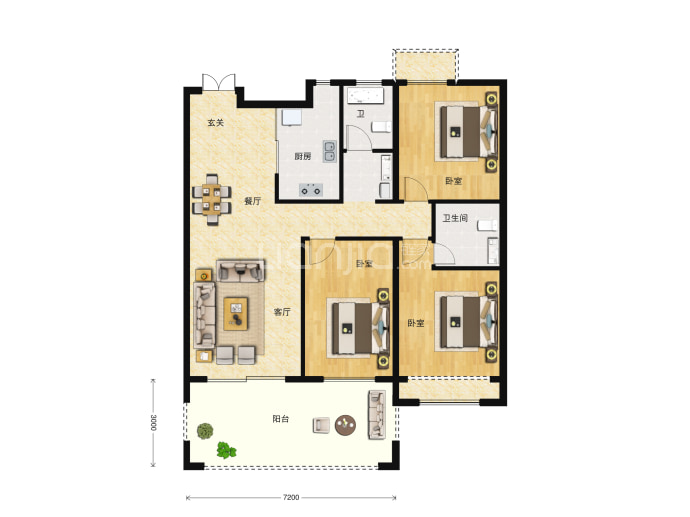 东方宇亿万林府--建面 133m²