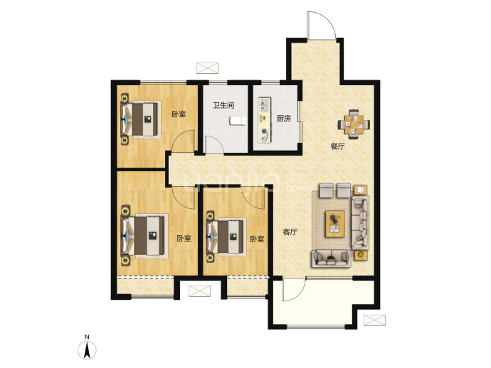 天一仁和悦海大观--建面 97m²