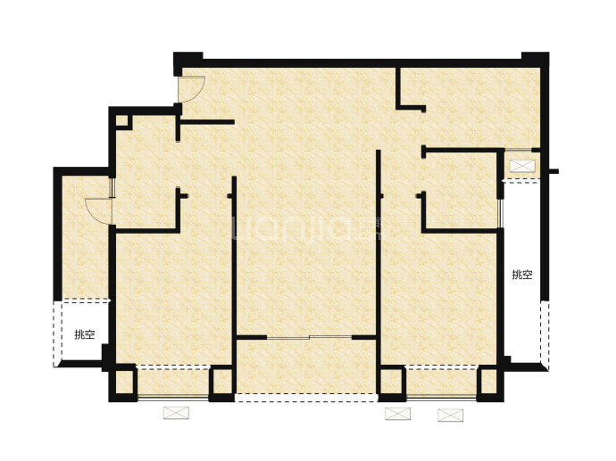 龙湖春江天镜--套内 73m²