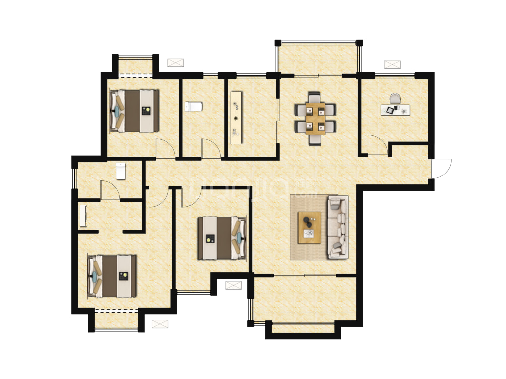纽宾凯麓院户型图(链家网)