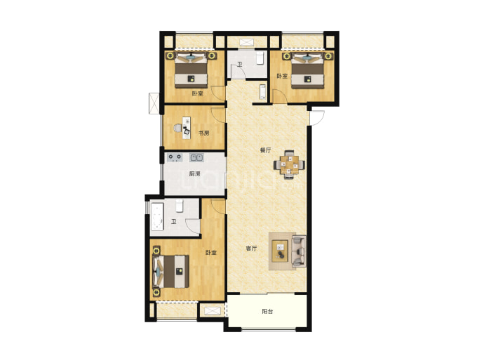 武汉诺德逸园--建面 115m²