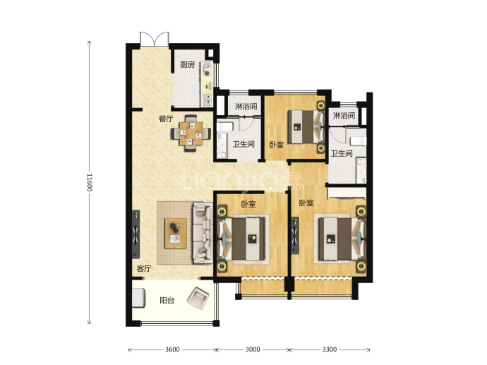 新城琅樾--建面 110m²