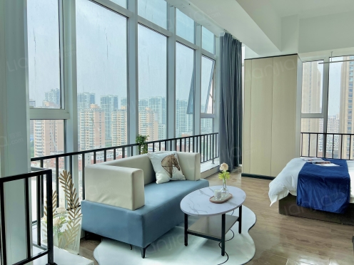 独栋·龙湖冠寓 沈阳太原街店 全景落地窗视野超级好/可月付/无中介费/24H安保，拎包入住！ 开间