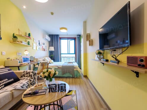 独栋·冠寓 龙湖冠寓绍兴中兴中路店 年终12月每日一套秒杀房源，长租特惠，支付月付！！！，近地铁 独卫单间，可租车位 1室1厅