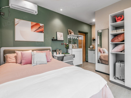 独栋·华润置地·有巢公寓 软件园店 今日优选好房！弧形落地窗！月付可短租！免费阅读室/可喂鸽子的公寓 开间