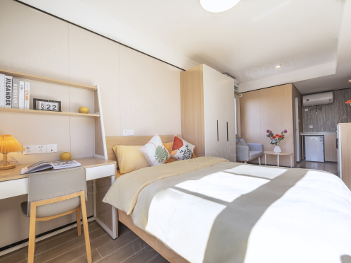 独栋·龙湖冠寓 郑州大学店 免费健身无中介 一室一厅照片实拍 实习&考研&打工专属 开间