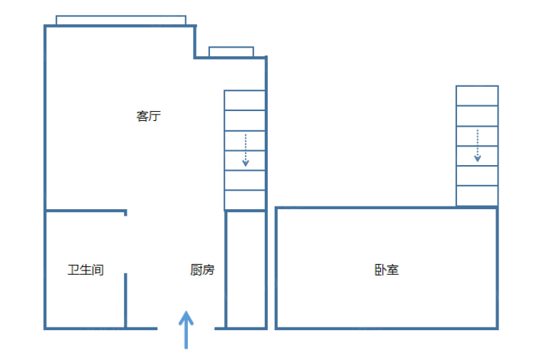 岭兜地铁口直租-软二30平独门独户大复式-紧邻万达会展观音山