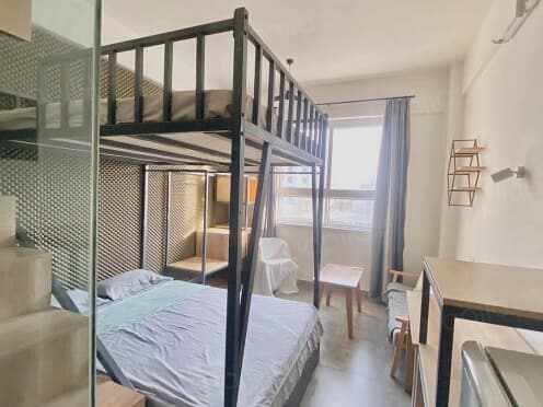 独栋·积家公寓 二七万达店 【0中介费 公寓直租 拎包入住】积家上下两张床 开间