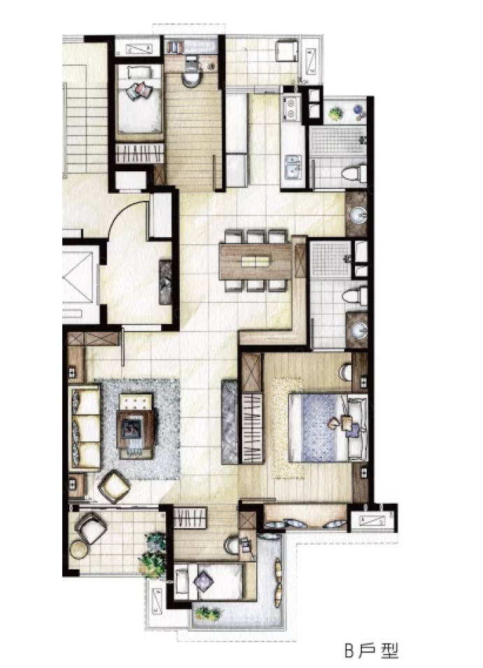 上海高尔夫社区--建面 122m²