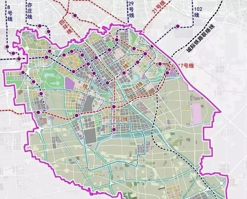 房产看点 正文"7":既有线路有 亦庄线,8号线;规划线路有 17号线,21号