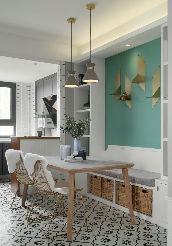 餐厅太小?康康卡座吧!_合肥飞墨设计-(贝壳找房)