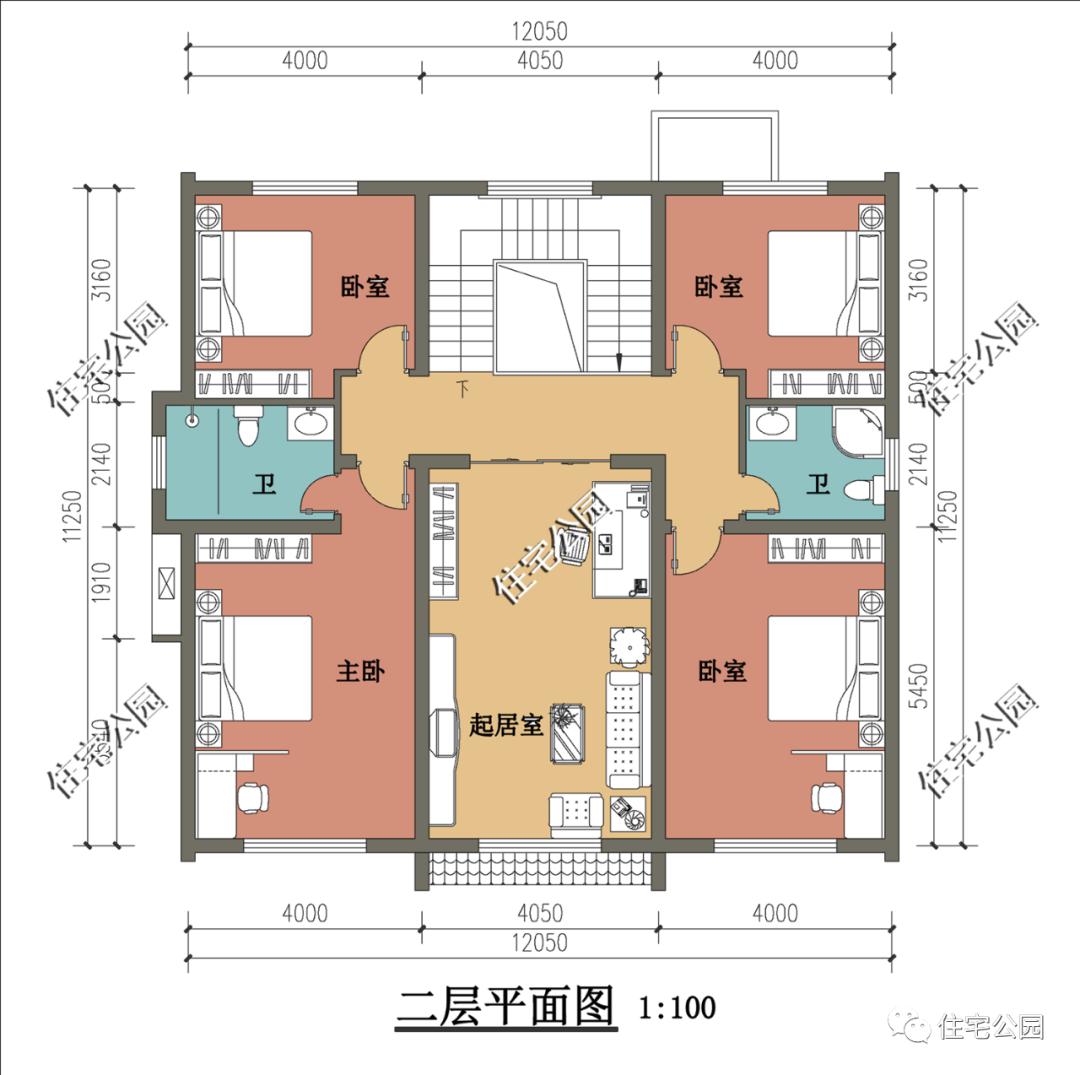 (10.2)10套农村三层自建房图纸,美观大方又精致,建好成为村中亮点(1322~1357)_住宅公园-(贝壳找房)