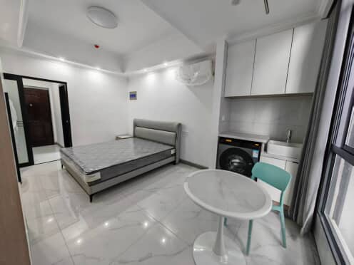 独栋·多宝公寓 涌鑫一店 地铁口精装一室房，紧临汽车东站，可短租， 1室1厅