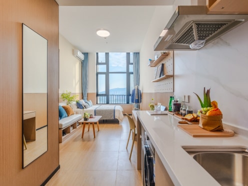 独栋·冠寓 珠海北站店 学生企业额外折扣 近宝龙城商圈 楼下即公园 水电便宜 开业 1 年全新房 品牌公寓保障 开间