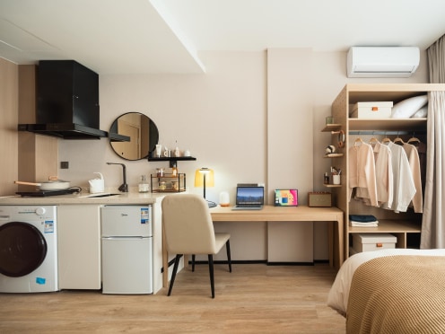 独栋·源悦里青年公寓酒店 东莞国贸店 东莞市中心丨国贸精装公寓 超大公区 民用水电 押一付一 开间