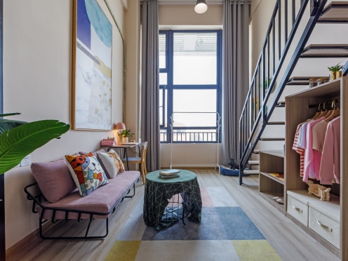 独栋·龙湖冠寓 合肥瑶海天街店 特惠！学生折上折！瑶海天地！地铁口！秒杀特价房！超美loft复式！可短租到年！ 1室1厅