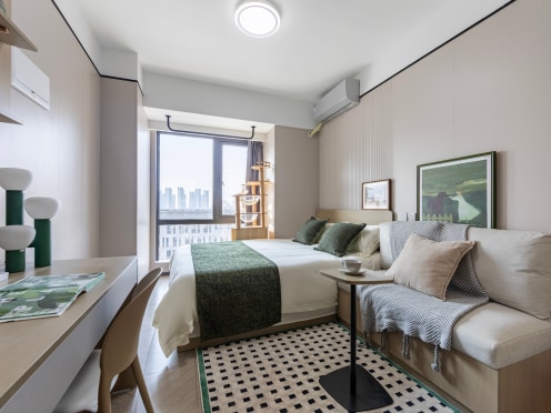 独栋·龙湖冠寓 合肥高新欢肆店 限时特惠！4号线地铁口！独立卫浴带厨房！全景落地窗！可月付！ 1室1厅