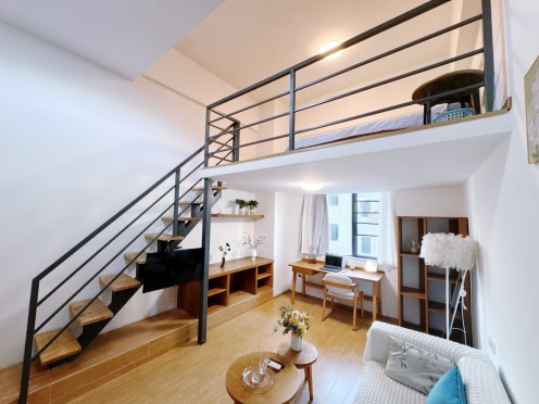 独栋·深业有居 金三角大厦店 【可短租 免费停车】华侨城近地铁 复式公寓 交通便利 1室1厅