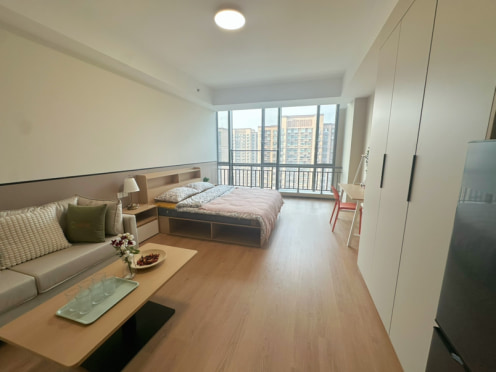 独栋·城发成家 锦绣天地店 世纪大道近融创茂、雪山万达、可月付、押一付一拎包入住、精装公寓 1室1厅