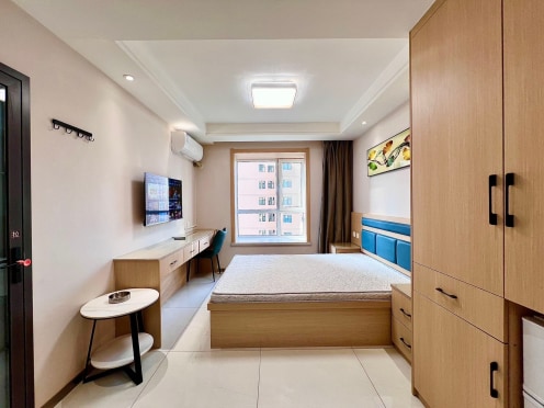 独栋·铂曼公寓 嘉盛园店 直租·精装定制燃气大一居·雁滩·城关万达·雁北路·大润发·名城广场·兰州大学·火车站商圈·拎包入住 开间