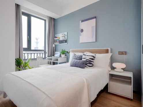 独栋·华润置地·有巢公寓 嘉兴东栅店 南湖精装公寓一室 民用水电 品牌家电 24小时安保 可短租 1室1厅