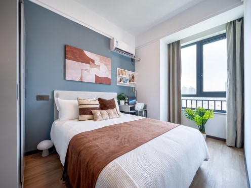 独栋·华润置地·有巢公寓 嘉兴东栅店 南湖品牌公寓 无中介费 民用水电 24小时安保 租期灵活 2室1厅