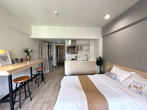 独栋·华润置地·有巢公寓 科学城店 步行3分钟到方舟医药 企业定制 租期灵活 24小时安保服务 精装特惠 开间