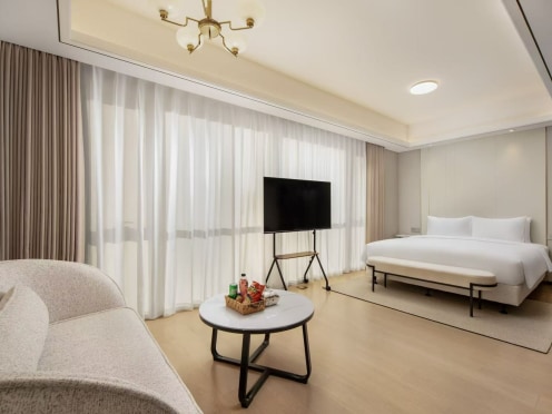 独栋·华贸姑苏里服务公寓 山塘街店 【开发商直租】浮白大床房·52平 1室1厅