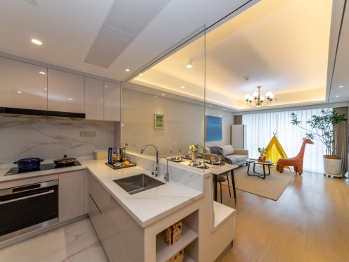 独栋·华贸姑苏里服务公寓 山塘街店 【开发商直租】·迎旭·两居三床家庭套房 2室2厅