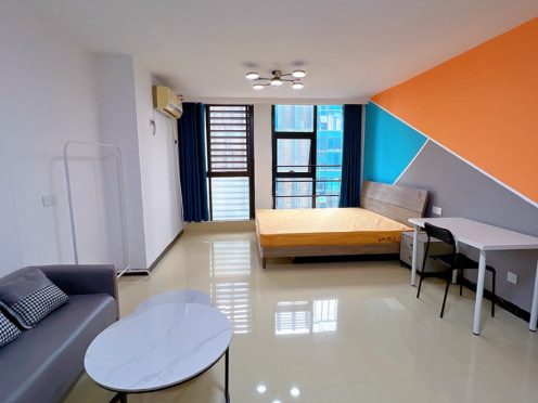 独栋·厢寓公寓 绿地蓝海翡翠公馆 新城区 奥体旁 公寓出租  拎包入住 开间