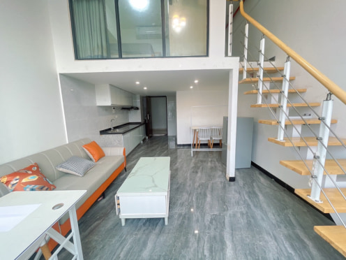 独栋·窝边公寓 德坤悦天地 无中介，可短租，可月付，南熏大道，新光天地 2室1厅