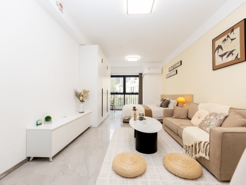 独栋·租建投安居公寓 合生社区并州帝景店 亲贤北街国企直租无中介、可月付可公积金直付，小清新风格、一字型大开间、精致简约--10 1室1厅