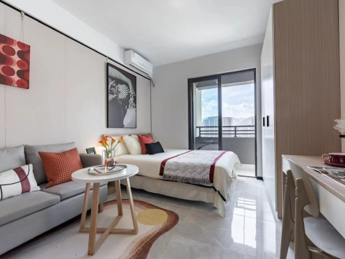 独栋·龙湖冠寓 秀山地铁站店 无中介！1号线秀山站地铁口 五四北泰禾 民水民电 拎包入住 开间