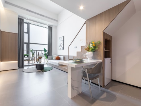 独栋·龙湖冠寓 数智港店 可短租年租 独立酒店式公寓 月付押1付1 年末优惠 台江万达临公园看山看江阳光好 超大客厅工作室 1室1厅