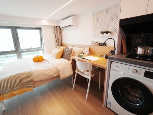 独栋·保利和寓 智慧城店 学生党   必看好房   落地大玻璃窗 阳光满屋 可做饭 带WIFI  无中介费  保利天汇小区环境 1室1厅