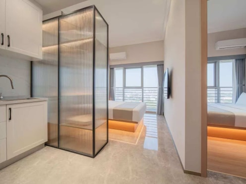 独栋·华府服务公寓 情侣北路中山大学店 华发直租 蓝湾智岛 服务式公寓  可短租 可免半个月租金 一房一厅 1室1厅